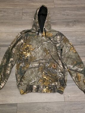 Carhartt Realtree Camo Hooded Zip Jacket - Green/Brown